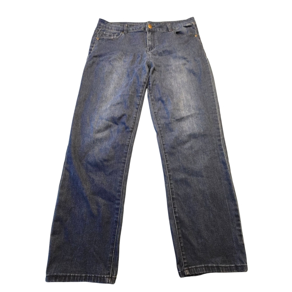 Avenue Denim Straight Leg Soft Blue Jeans Size 16A
